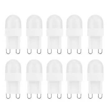 10 шт. 1,5 Вт G9 цоколь светодиодные лампочки маленькие BiPin цоколь лампочки для люстры внутреннего освещения 230 В