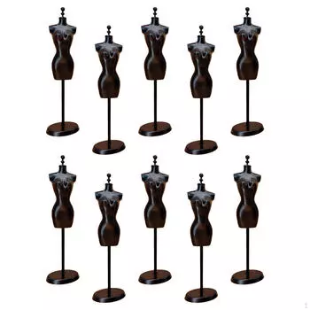 10 шт. 1/6 кукольный миниатюрный манекен юбка поддержка тела подарок для детей детское пальто чёрный