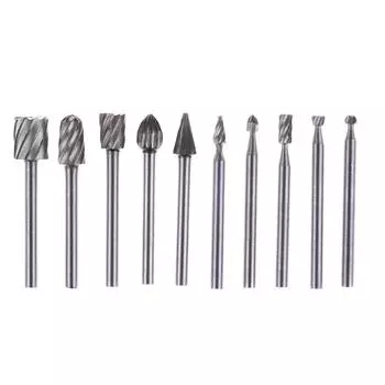 10 шт. 1/8-дюймовый хвостовик фрезерные вращающиеся напильники набор бит рашпили для резьбы по дереву