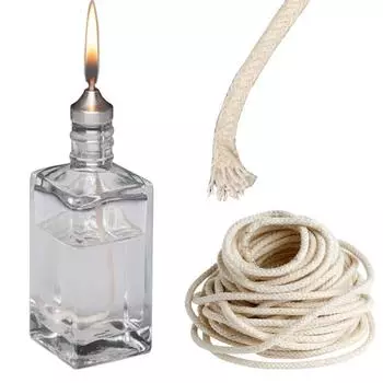 10 шт. 1 м/рулон спиртовой прочный хлопок DIY масляные лампы аксессуары круглая керосиновая фитиль горелка 3/4 мм 3mm*1m