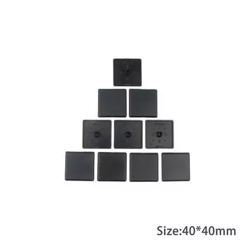 10 шт. 2020 3030 3060 4040 4080 4545 Пластиковая торцевая крышка, черная для алюминиевого профиля ЕС 40x40mm