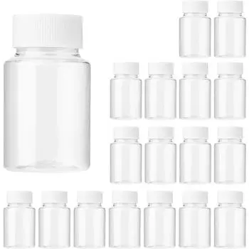 10 шт. 20/30/80/100 мл пластиковый прозрачный пустой герметичный контейнер с завинчивающейся крышкой многоразовые бутылки для таблеток, удобные для домашнего использования в путешествиях 80ml&Plastic
