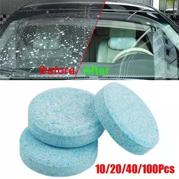 10 шт/20 шт/40 шт/100 шт стеклянные шипучие таблетки для воды твердые шипучие таблетки чистящее средство концентрированные таблетки моющее средство для автомобиля коричневый