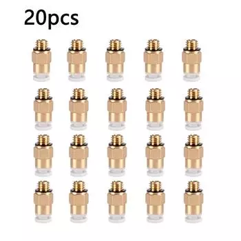 10 шт. /20 шт. аксессуар для 3D-принтера Repap, пневматическое соединение для удаленного экструдера с трубой 4 * 2 мм, винт M6 10pcs