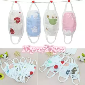 10 шт./20 шт., детская марлевая 6-слойная маска, марлевая маска, детская маска, детские ежедневные средства защиты, мягкие C 10pcs