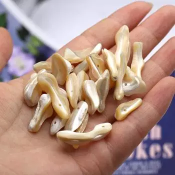 10 шт./20 шт. Подвеска из ракушки, натуральный перламутр, нерегулярная подвеска для изготовления ювелирных изделий своими руками, ожерелье, браслет, серьги, аксессуар 10pcs/17x8mm