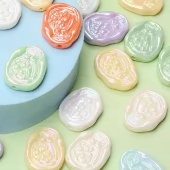 10 шт. 21*27 мм бусины DIY геометрические бусины свободные проставки акриловый цветок тюльпана браслет ручной работы ожерелье для изготовления ювелирных изделий ручной работы разноцветный