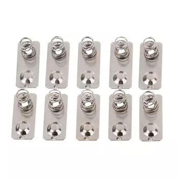 10 шт./21X9 мм сменные металлические батарейки, пружинная контактная пластина, серебряный слот