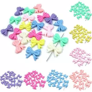 10 шт. 23*29 мм 8 цветов кремовый плоский бант свободные бусины для изготовления ювелирных изделий своими руками кулон ожерелье браслет ювелирные аксессуары 23*29mm 10PCS бежевый