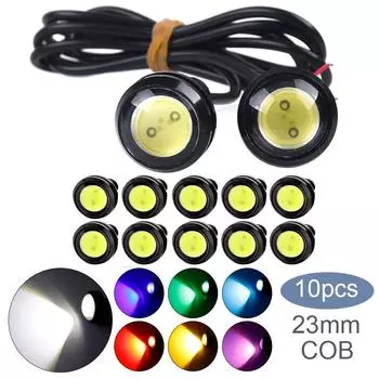10 шт. 23 мм автомобильные светодиодные лампы Eagle Eye DRL дневные ходовые огни резервные парковочные сигнальные лампы заднего хода синий