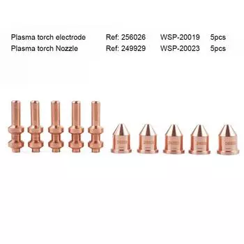 10 шт. 249929 Наконечники 256026 Электрод 60A Плазменная горелка для Miller Spectrum для XT60