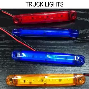 10 шт., 24 В постоянного тока, 8 светодиодов, универсальный грузовой прицеп, боковой габаритный стробоскоп, сигнальная лампа синий