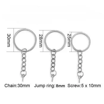 10 шт., 25, 28, 30 мм, винты с круглым вырезом, круглые сплит-системы для изготовления ювелирных изделий своими руками, аксессуары 25mm x 10Pcs