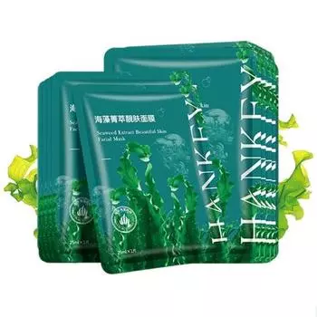 10 шт., 25 мл, маска из морских водорослей, увлажняющая, питательная, маска для ухода за лицом, для гладкой, нежной кожи