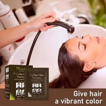 10 шт., 25 мл, шампунь для волос, 5 минут, окрашивание волос в коричневую траву, натуральный, более быстрое восстановление волос, шампунь с красителем, лечение one-size коричневый