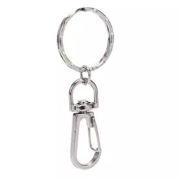 10 шт. 25 мм брелок для ключей с застежкой-карабином, короткая цепочка, разъемное кольцо, сделай сам