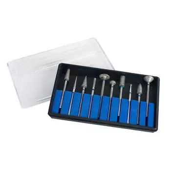 10 шт., 2,35 мм, стоматологический спеченный алмазный полировщик, набор роторных боров с хвостовиком HP