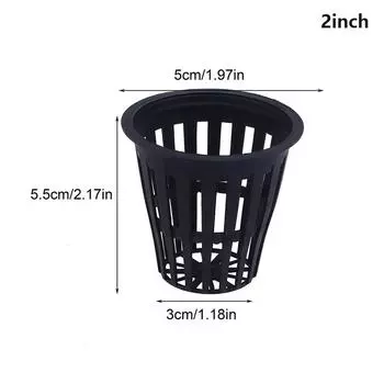 10 шт. 2/3 дюйма чашки для гидропоники для посадки беспочвенной колонизационной корзины 2INCH чёрный