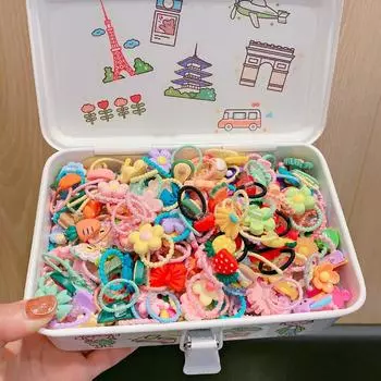 10 шт., 2,5 см, спиральные повязки для волос с героями мультфильмов для девочек, детские эластичные резинки, повязки на голову, модные милые детские аксессуары для волос