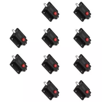 10 шт. 2-дюймовая пластиковая скользящая защелка с кнопкой переключения для домашнего дверного замка, 5 шт. дверных замков, простая установка коричневый