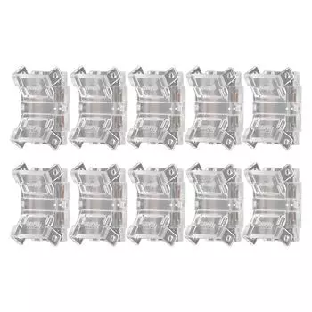 10 шт. 2-контактные 10-миллиметровые соединители для светодиодной ленты, быстрое соединение без пайки, светодиодные ленты