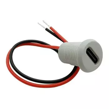 10 шт. 2-контактный USB-разъем, внешний спиральный зубчатый водонепроницаемый порт для быстрой зарядки, сильноточный пластиковый разъем USB Type-C