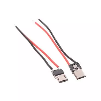 10 шт. 2P Micro Usb Male с кабелем 2Pin сварочный провод Male Connector прямой для мобильного телефона зарядный порт зарядное гнездо onesize