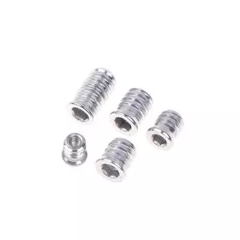 10 шт. 304 нержавеющая сталь внутренние и внешние зубья встроенные шестигранные гайки деревянные мебельные гайки M4-M6 A1