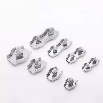 10 шт. 304 нержавеющая сталь зажимы для троса одинарный зажим головка зажим для троса тормозной магистрали зажим для троса провод крепеж M6