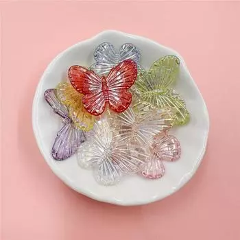 10 шт. 30*23 мм лазерные ослепительные бусины-бабочки свободные бусины для изготовления ювелирных изделий DIY ожерелье браслет модный материал ручной работы ювелирный аксессуар about 30 * 23mm 10Pcs жёлтый