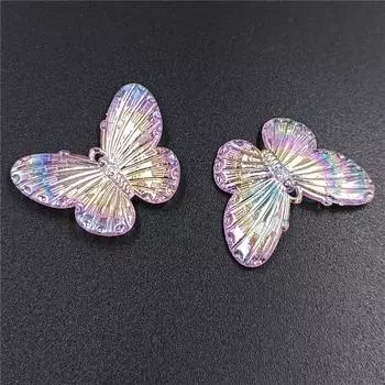 10 шт. 30*23 мм лазерные ослепительные бусины-бабочки свободные бусины для изготовления ювелирных изделий DIY ожерелье браслет модный материал ручной работы ювелирный аксессуар about 30 * 23mm 10Pcs белый