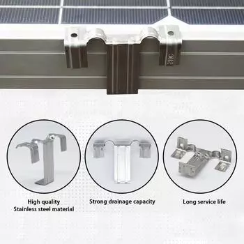 10 шт. 30/35 мм нержавеющая сталь солнечная панель фотоэлектрическая направляющая для воды зажим дефлектор кнопка слива грязи зажимы для перенаправления воды 30mm 10pcs