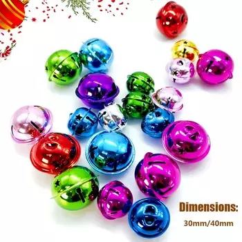 10 шт. 30-40 мм колокольчик звенящий золотой/серебряный кулон на рождественскую елку блестящий колокольчик полая звезда колокольчик на рождественскую елку украшение 30mm