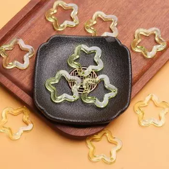 10 шт. 30 мм акриловые прозрачные закругленные кулон-пентаграмма бусины для DIY браслет серьги изготовление ювелирных изделий модный материал подвески ювелирные аксессуары about 30mm 10Pcs оранжевый