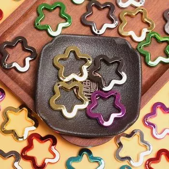 10 шт. 30 мм акриловые УФ-цветные бусины в форме звезды с покрытием подвеска для ожерелья серьги изготовление модных ювелирных изделий своими руками аксессуары чёрный