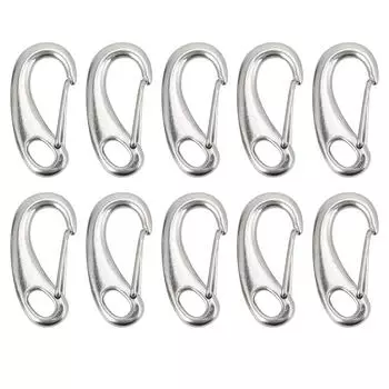 10 шт. 30 мм прочный карабинный крюк из нержавеющей стали пружинный карабин зажим для флагштоков