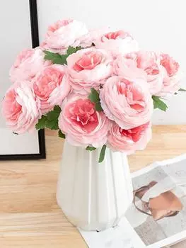 10 шт. 30 см искусственные цветы пиона шелковый пион для стола дома гостиная свадебная вечеринка реквизит для фотографии украшение балкона поддельные цветы белый
