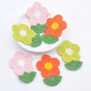 10 шт. 35*52 мм вышитая цветочная аппликация для детской одежды своими руками, шляпа, обувь, швейные принадлежности, нашивки, головные уборы, заколки для волос, аксессуары для декора оранжевый