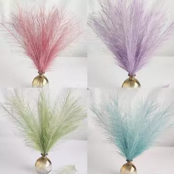 10 шт. 35 см пушистая пампасная трава искусственные цветы поддельные растения имитация тростника букет бохо свадебная вечеринка украшение дома