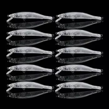 10 шт 3.15 дюйма(8 см)/3.9g Minos Body неокрашенные пустые жесткие приманки пустые воблеры неокрашенные рыболовные приманки со свободными глазами 10pcs