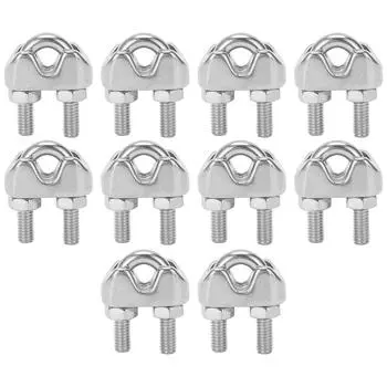 10 шт. 3/16 дюйма M4 нержавеющая сталь трос зажим кабельный зажим U болт седловидный крепеж