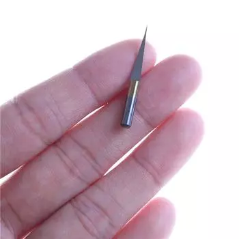 10 шт. 3,175 мм карбидные гравировальные биты для печатных плат, фрезерный инструмент с ЧПУ, 10 градусов, 0,1 мм