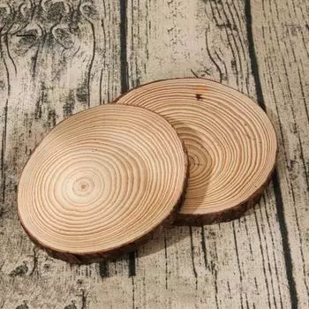 10 шт. 3/4/5/6/7/8/10/12 см круглые деревянные щепки с корой дерева необработанные большие деревянные срезы DIY поделки роспись цельные деревянные круглые диски деревенские центральные элементы 3cm