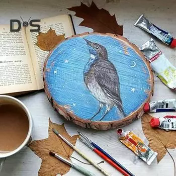 10 шт. 3/4/5/6/7/8/10/12 см круглые деревянные щепки с корой дерева необработанные большие деревянные срезы DIY поделки роспись цельные деревянные круглые диски деревенские центральные элементы 3cm