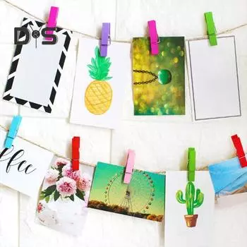 10 шт., 3,5 см, деревянная прищепка для домашнего классного фото, подвесная красочная клипса, прочный носок, простыня для полотенец, прищепка для одежды для стирки A