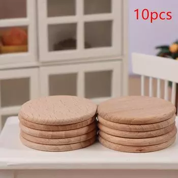 10 шт. 3,8 см круглый диск необработанный деревянный круг деревянные детали вырезы деревянные украшения своими руками для поделок украшения