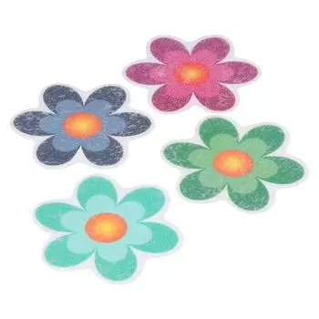 10 шт. 3,99*3,93 дюйма, нескользящие наклейки для ванны, цветы, мультяшные Нескользящие наклейки, лестницы