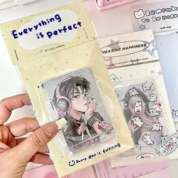 10 шт. 3-дюймовый держатель для фотокарточек, набор, сумка для коллекционирования, кавайный защитный дисплей, школьные канцелярские сумки, набор, декоративный лист A2