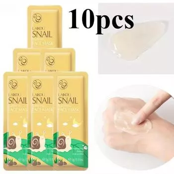 10 шт. 3 г Улиточная маска для лица для сна, увлажняющая и несмываемая ночная крем-маска для лица 10pcs