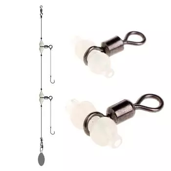 10 шт. 3-х канальный светящийся рыболовный вертлюжок-соединитель для морской снасти-крючка S